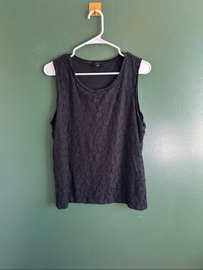 Talbots Black Lace Tank Top